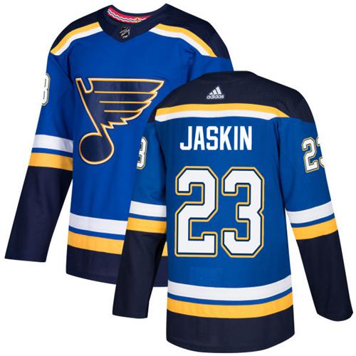 Adidas Men St.Louis Blues 23 Dmitrij Jaskin Blue Home Authentic Stitched NHL Jersey